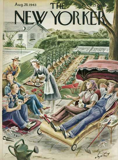 Constantin Alajalov The New Yorker 1943_08_28 Copyright | The New Yorker Graphic Art Covers 1925-1945