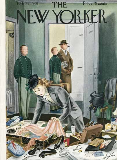 Constantin Alajalov The New Yorker 1945_02_24 Copyright | The New Yorker Graphic Art Covers 1925-1945