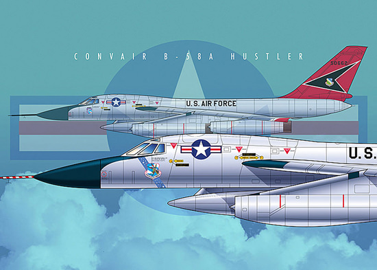 Convair B-58 Hustler 1956 | Vintage War Propaganda Posters 1891-1970