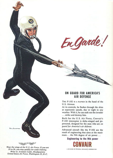 Convair En-Garde For Americas Air Defence 1955 | Vintage War Propaganda Posters 1891-1970