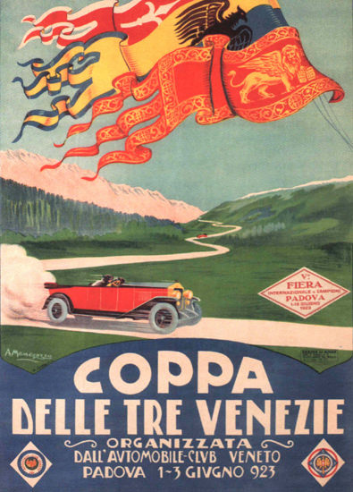 Coppa Delle Tre Venezie Padova 1923 Italy Italia | Vintage Ad and Cover Art 1891-1970