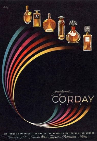 Corday Parfums Paris Six Famous | Vintage Ad and Cover Art 1891-1970