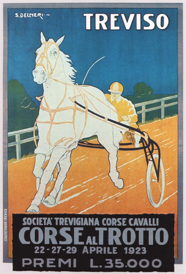 Corso Al Trotto Treviso 1923 Italy Italia | Vintage Ad and Cover Art 1891-1970