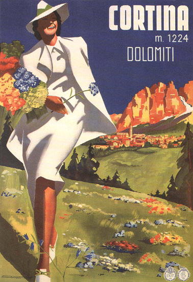 Cortina Dolomiti Dolomite Alps Italy Italia | Sex Appeal Vintage Ads and Covers 1891-1970