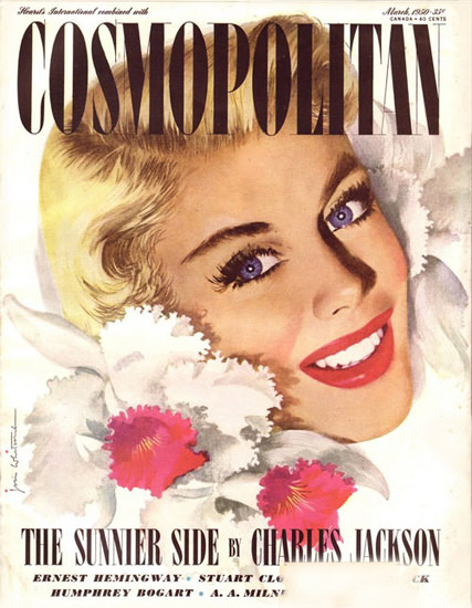 Cosmopolitan Magazine Copyright 1950 The Sunnier Side | Sex Appeal Vintage Ads and Covers 1891-1970