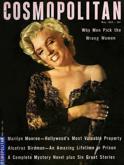 Cosmopolitan Magazine Copyright 1953 Marilyn Monroe | Sex Appeal Vintage Ads and Covers 1891-1970