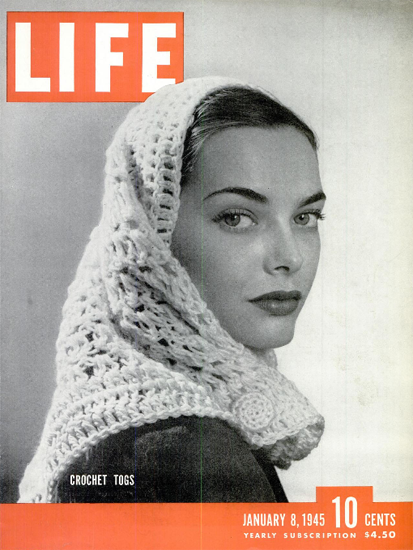 Crochet Togs 8 Jan 1945 Copyright Life Magazine | Life Magazine BW Photo Covers 1936-1970