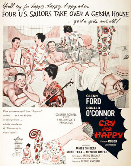 Cry For Happy Movie 1961 Glenn Ford Geisha | Sex Appeal Vintage Ads and Covers 1891-1970