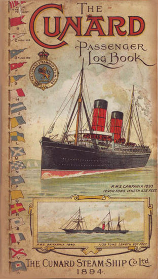 Cunard Line Passenger Log Book 1894 | Vintage Travel Posters 1891-1970