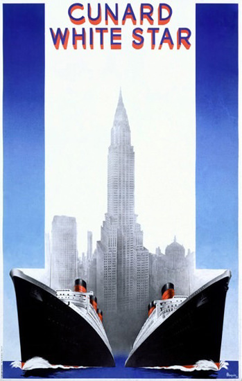 Cunard Line White Star New York Passenger Liner | Vintage Travel Posters 1891-1970