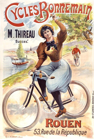 Cycles Bonnemain Rouen M Thireau | Vintage Travel Posters 1891-1970