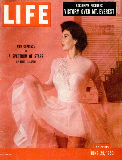 Cyd Charisse Dancer 29 Jun 1953 Copyright Life Magazine | Life Magazine Color Photo Covers 1937-1970