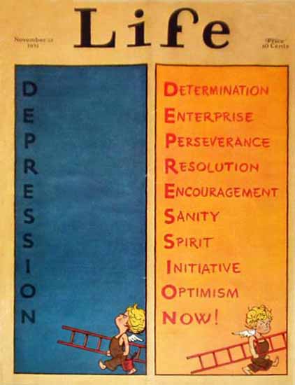 DEPRESSION Life Humor Magazine 1931-11-27 Copyright | Life Magazine Graphic Art Covers 1891-1936