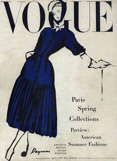 Dagmar Vogue Cover 1947-04-01 Copyright | Vogue Magazine Graphic Art Covers 1902-1958