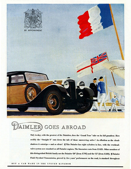 Daimler Straight 8 1935 Made in UK | Vintage Cars 1891-1970