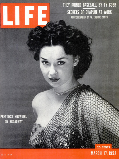 Dale Strong Prettiest Showgirl 17 Mar 1952 Copyright Life Magazine | Life Magazine BW Photo Covers 1936-1970