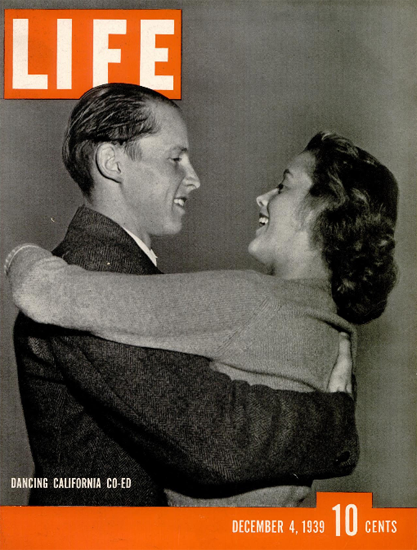 Dancing California CO-ED 4 Dec 1939 Copyright Life Magazine | Life Magazine BW Photo Covers 1936-1970