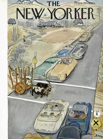 Daniel Alain Brustlein The New Yorker 1951_01_27 Copyright | The New Yorker Graphic Art Covers 1946-1970