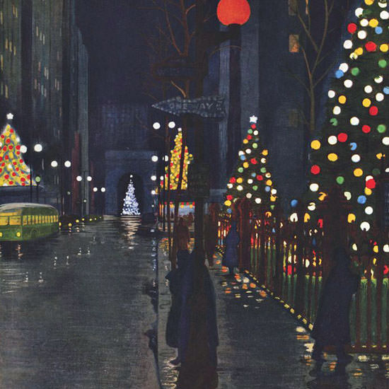 Daniel Alain Brustlein The New Yorker 1955_12_10 Copyright crop | Best of 1950s Ad and Cover Art