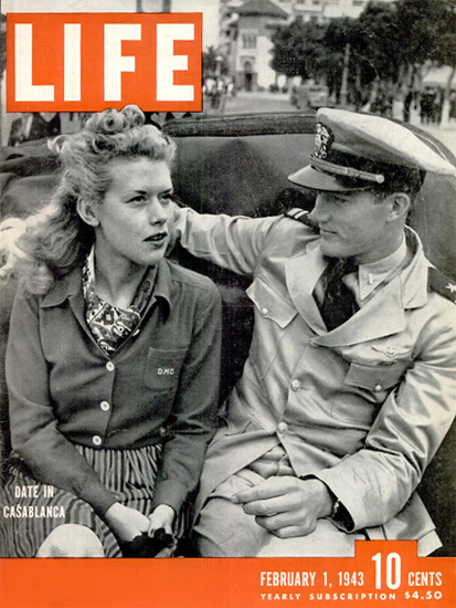 Date in Casablanca 1 Feb 1943 Copyright Life Magazine | Life Magazine BW Photo Covers 1936-1970