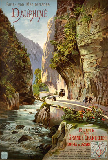 Dauphine Route De La Grande Chartreuse 1895 | Vintage Travel Posters 1891-1970