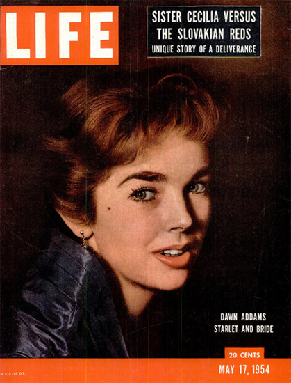 Dawn Addams Starlet and Bride 17 May 1954 Copyright Life Magazine | Life Magazine Color Photo Covers 1937-1970