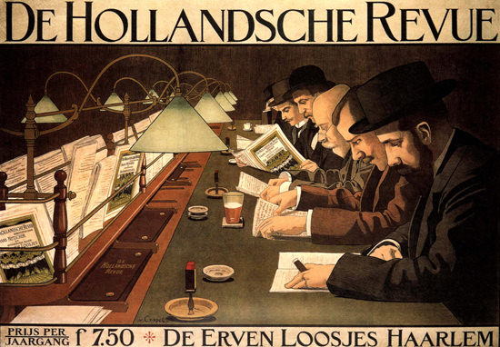 De Hollandsche Revue De Erven Loosjes Haarlem | Vintage Ad and Cover Art 1891-1970