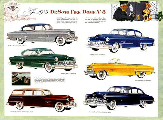 DeSoto 1953 V-8 Club Coupe Convertible Sedan | Vintage Cars 1891-1970