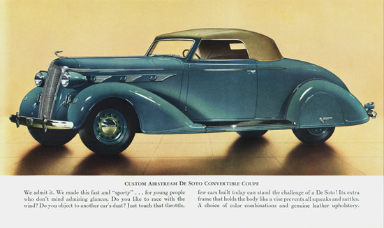 DeSoto Custom Airstream Conv Coupe 1936 | Vintage Cars 1891-1970