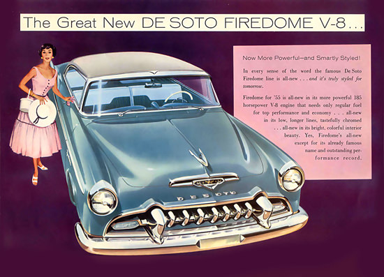 DeSoto Firedome V-8 Blue 1955 | Vintage Cars 1891-1970