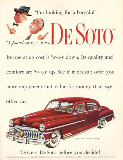 DeSoto Groucho Marx Red You Bet Your Live | Vintage Cars 1891-1970