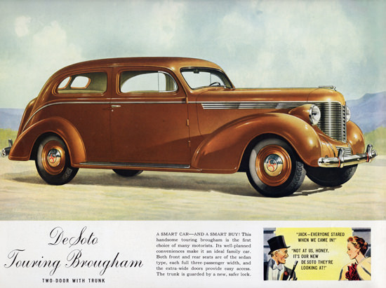 DeSoto Touring Brougham Trunk 1938 | Mad Men Art | Vintage Ad Art ...