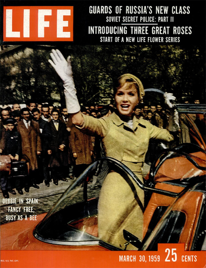 Debbie Reynolds busy in Spain 30 Mar 1959 Copyright Life Magazine | Life Magazine Color Photo Covers 1937-1970