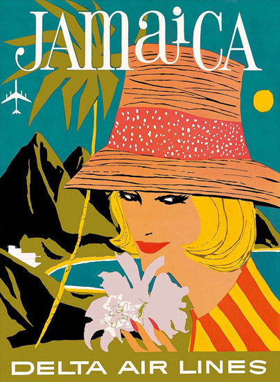 Delta Air Lines Jamaica 1960s | Sex Appeal Vintage Ads and Covers 1891-1970