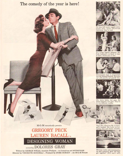 Designing Woman Gregory Peck L Bacall 1957 | Sex Appeal Vintage Ads and Covers 1891-1970