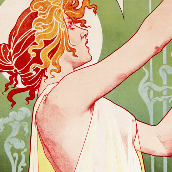 Detail Of Absinthe Robette Privat Livemont Bruxelles 1895 | Best of 1891-1919 Ad and Cover Art