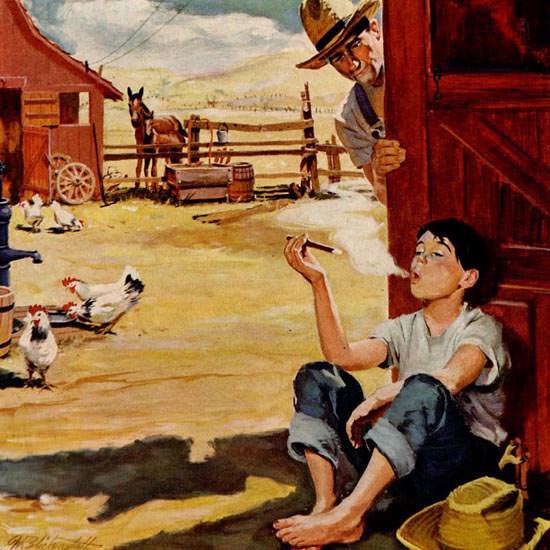 Detail Of Allegheny Metal Smoking Kid Coming Events | Best of Vintage Ad Art 1891-1970