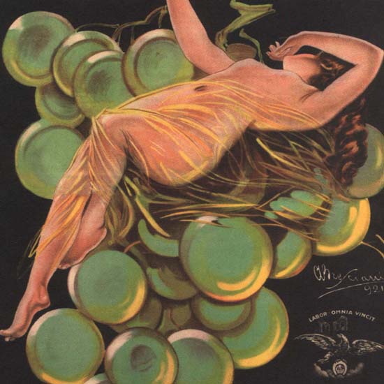 Detail Of Andreoli Vermouth Bianco Verona Italy Italia | Best of Vintage Ad Art 1891-1970