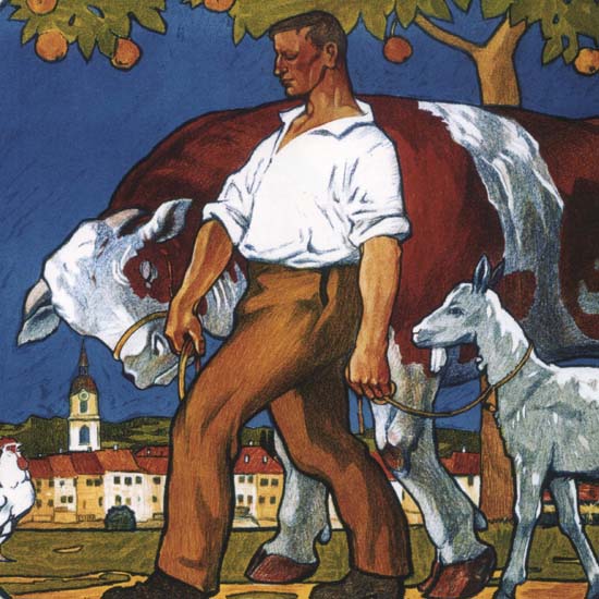 Detail Of Ausstellung Landwirtschaft 1913 Olten Schweiz | Best of Vintage Ad Art 1891-1970