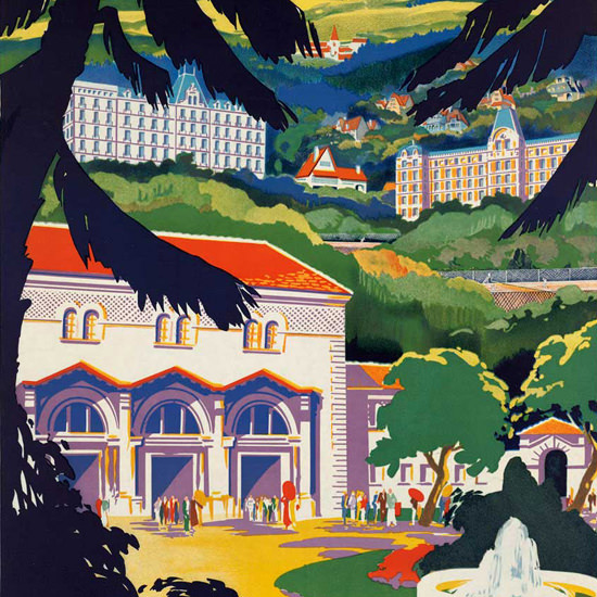 Detail Of Auvergne Chatel-Guyon 1930s | Best of Vintage Ad Art 1891-1970