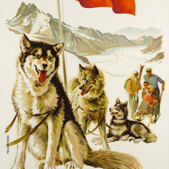 Detail Of Berner Oberland Schweiz Jungfraujoch 1936 | Best of Vintage Ad Art 1891-1970