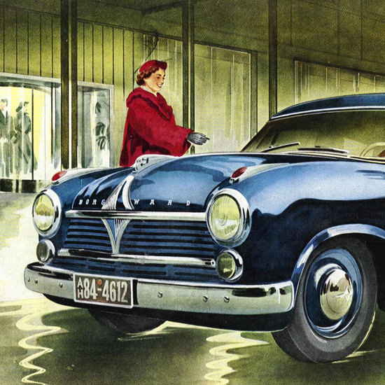 Detail Of Borgward Hansa 2400 Model 1952 | Best of Vintage Ad Art 1891-1970