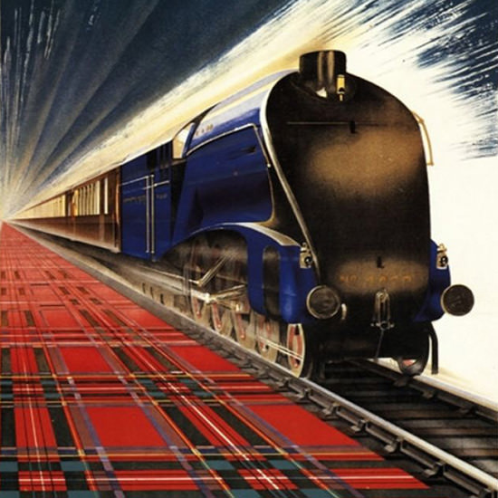 Detail Of British Railways Queen Of Scots Pullman 1940s | Best of Vintage Ad Art 1891-1970