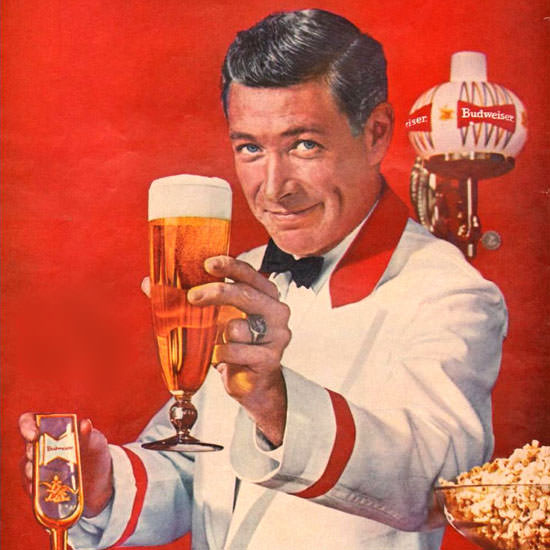 Detail Of Budweiser Beer Theres Life Barkeeper 1961 | Mad Men Art ...