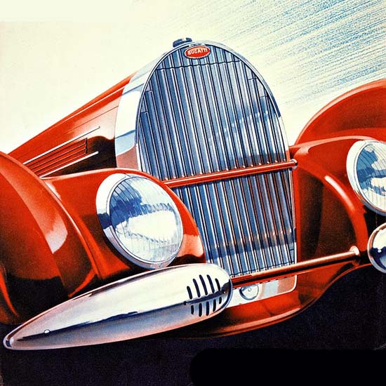 Detail Of Bugatti Modeles 1939 | Best of 1930s Ad and Cover Art