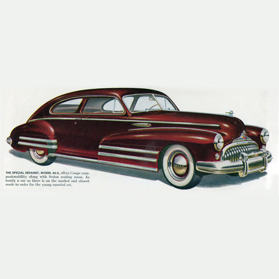 Detail Of Buick Special Sedanet Model 46 S 1948 | Best of Vintage Ad Art 1891-1970