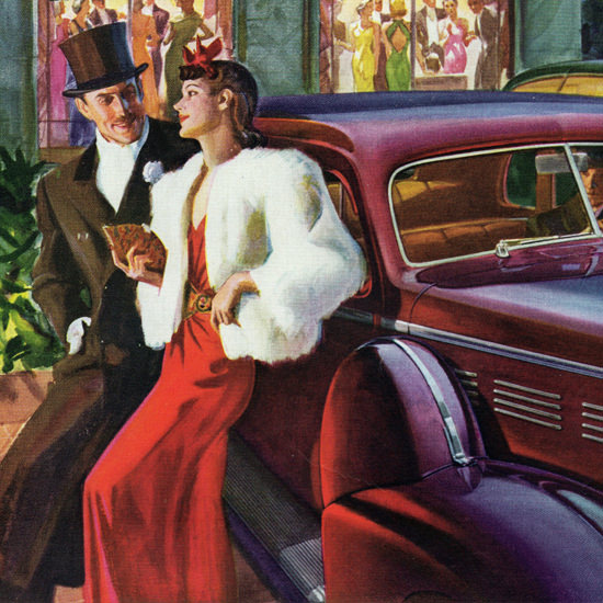 Detail Of Cadillac Fleetwood Glad 1938 by Maryse Baumgartner | Best of Vintage Ad Art 1891-1970