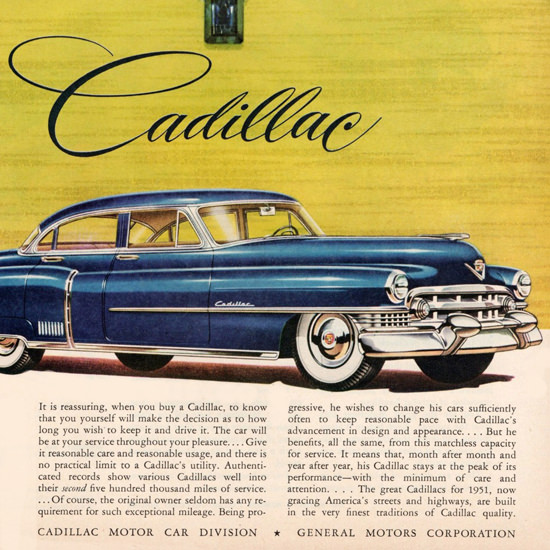 Detail Of Cadillac Fleetwood Sixty Special 1951 Lifetime | Best of Vintage Ad Art 1891-1970