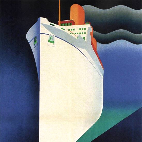 Detail Of Canadian Pacific Empress Of Britain 1930 | Best of Vintage Ad Art 1891-1970