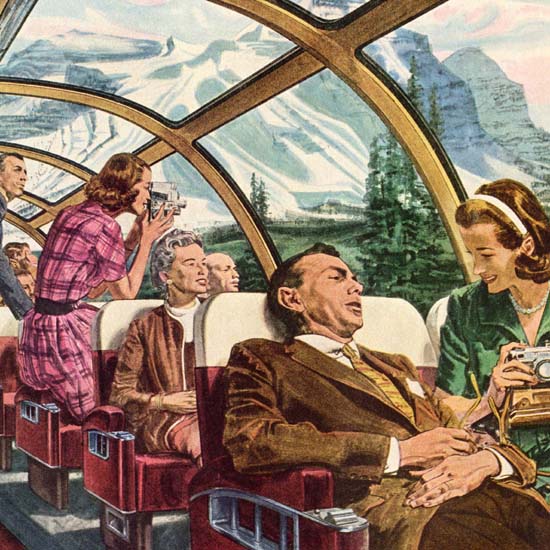 Detail Of Canadian Pacific High-Up Scenic Domes 1960 | Best of Vintage Ad Art 1891-1970